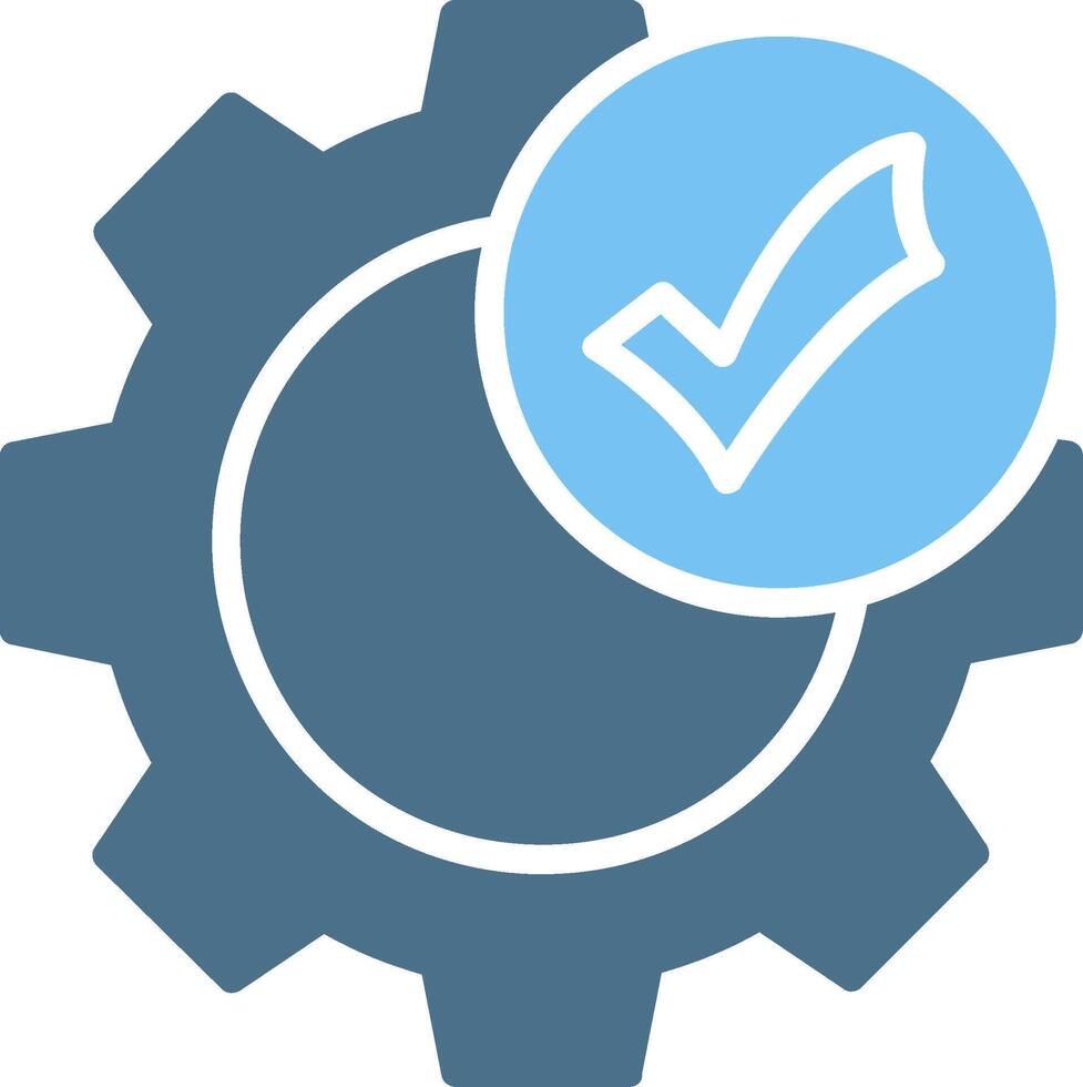 Gear Glyph Two Color Icon Design vector