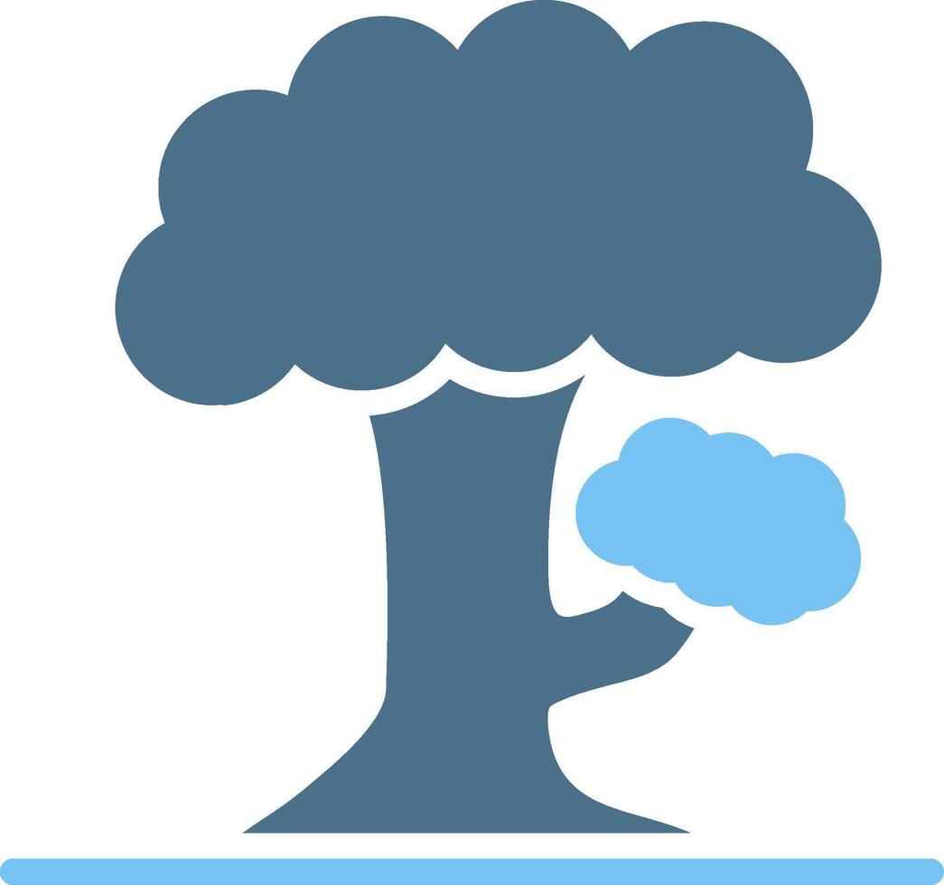 Tree Glyph Two Color Icon Design vector