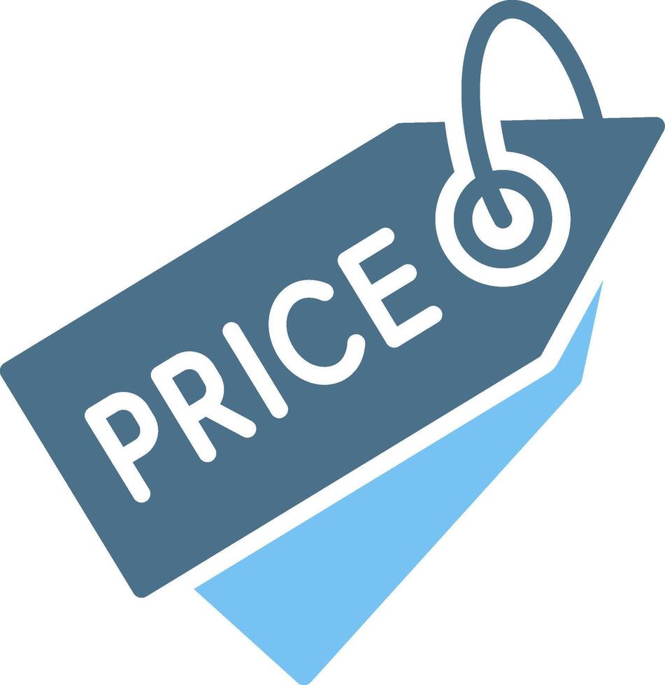 Price Tag Glyph Two Color Icon Design vector