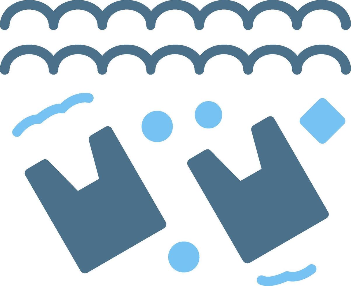Pollution Glyph Two Color Icon Design vector