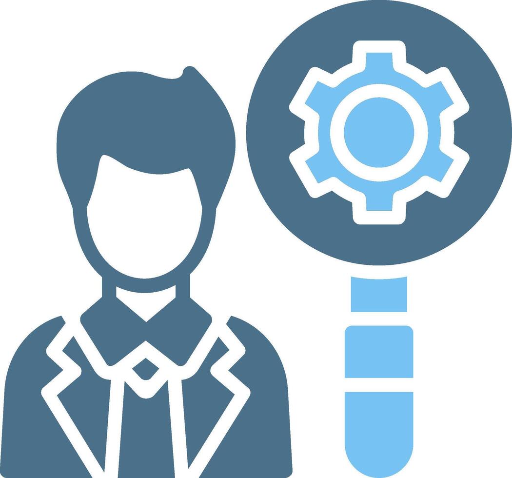 Recruitment Manager Glyph Two Color Icon Design vector