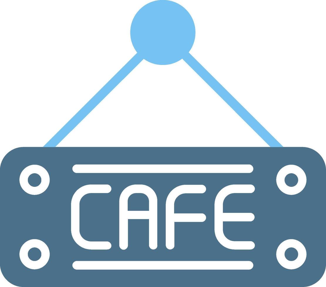 Cafe Glyph Two Color Icon Design vector