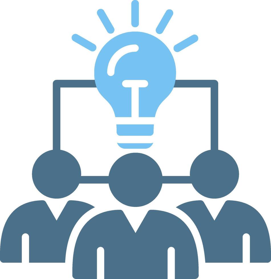 Idea Glyph Two Color Icon Design vector