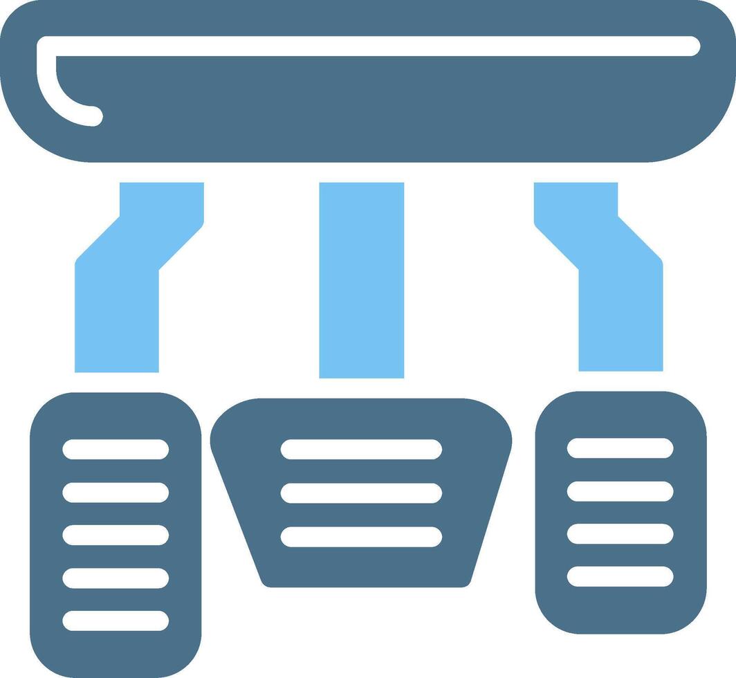 Car Pedals Glyph Two Color Icon Design vector