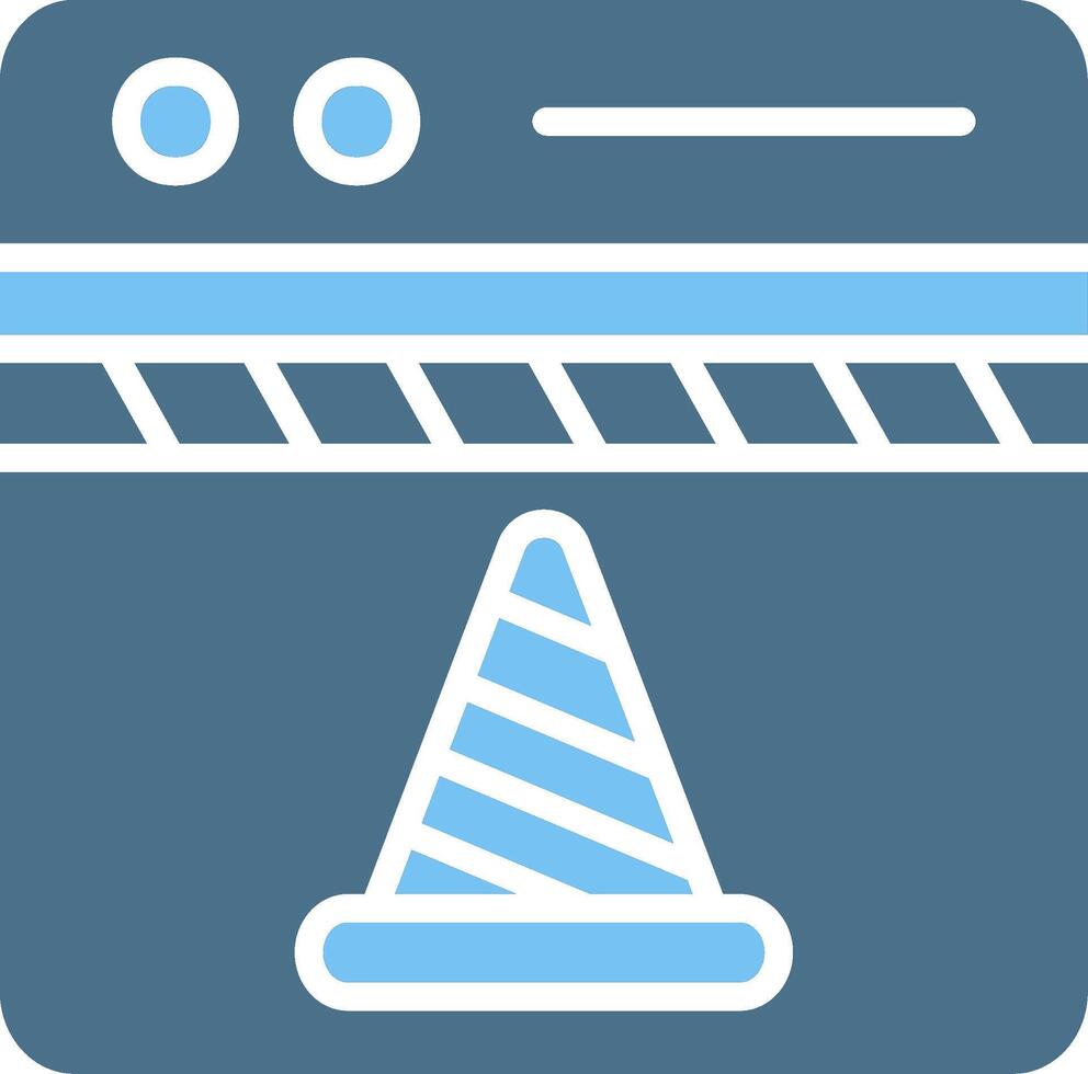 Website Under Construction Glyph Two Color Icon Design vector