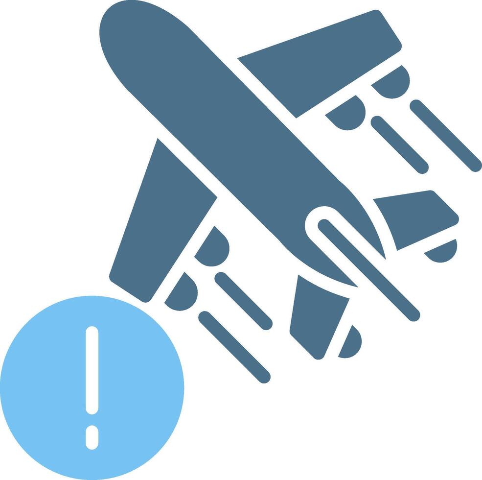 Important Notice Glyph Two Color Icon Design vector