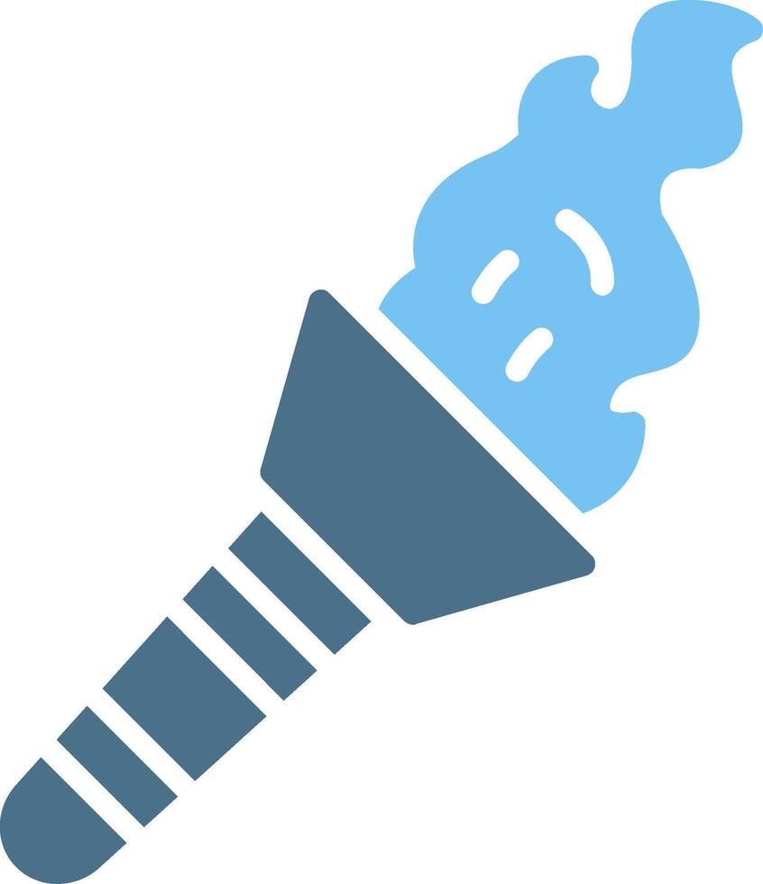 Torch Glyph Two Color Icon Design vector