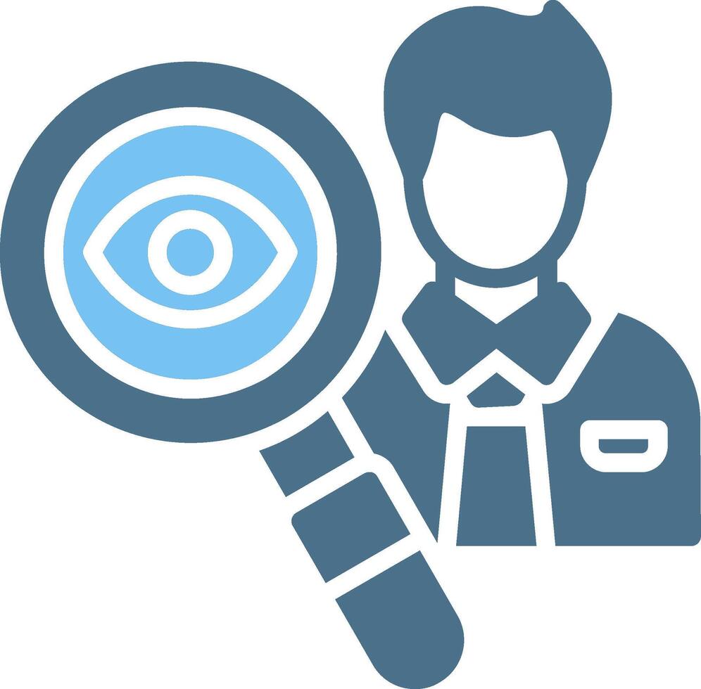 Observation Glyph Two Color Icon Design vector