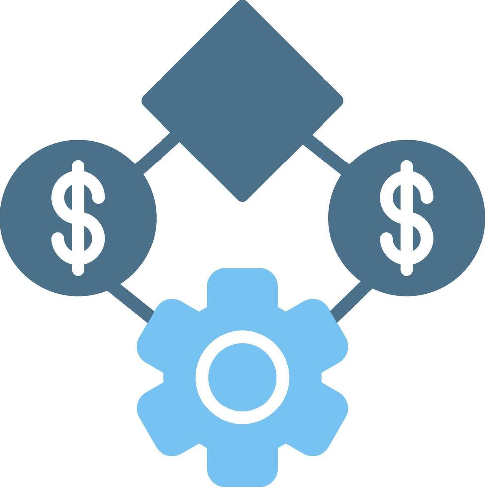 Business Glyph Two Color Icon Design vector