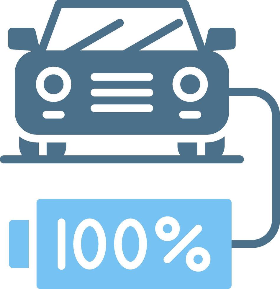 Battery Status Glyph Two Color Icon Design vector