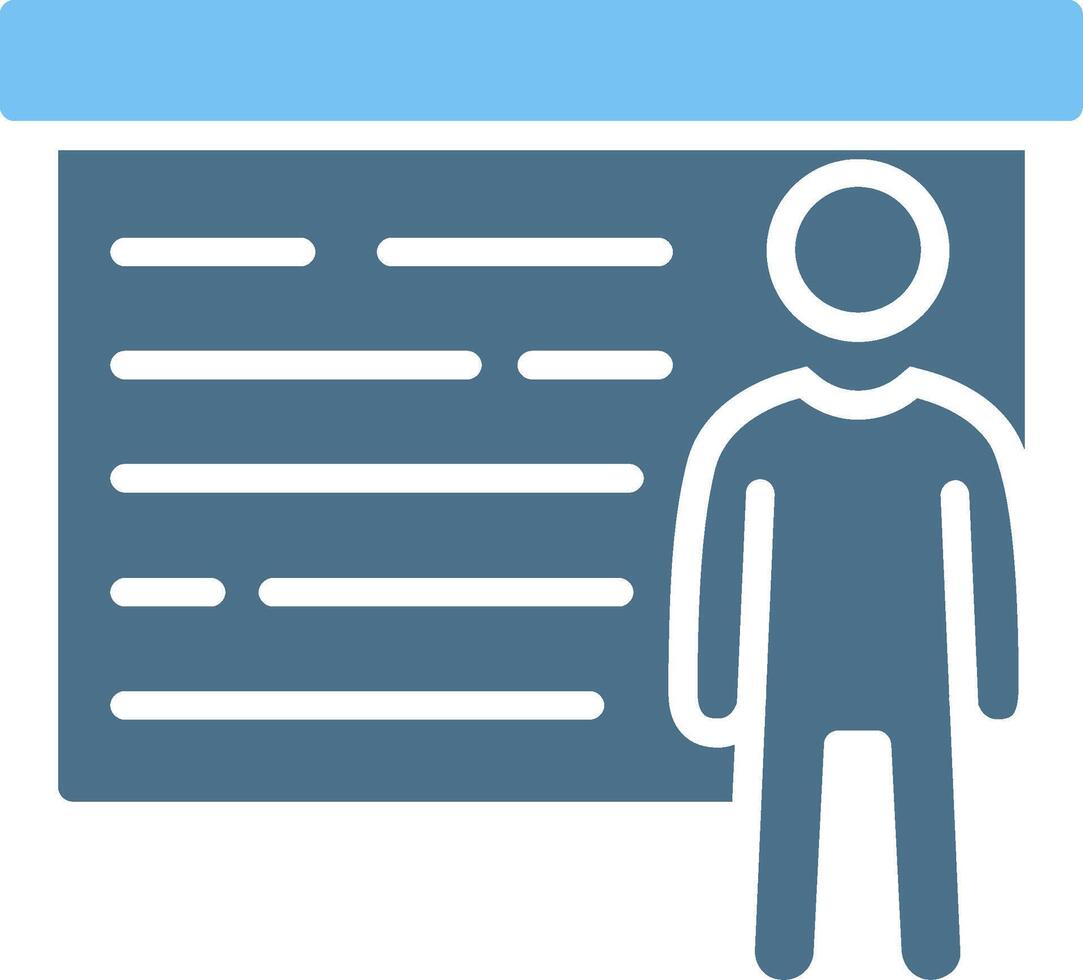 Board Glyph Two Color Icon Design vector