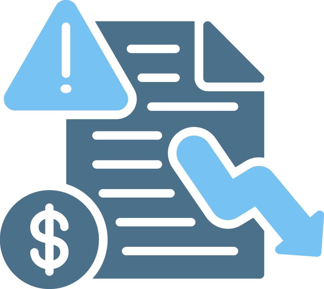 Document Glyph Two Color Icon Design vector