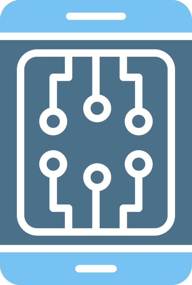 Smartphone Glyph Two Color Icon Design vector
