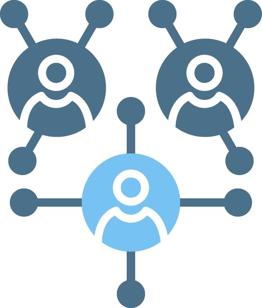 Networking Glyph Two Color Icon Design vector