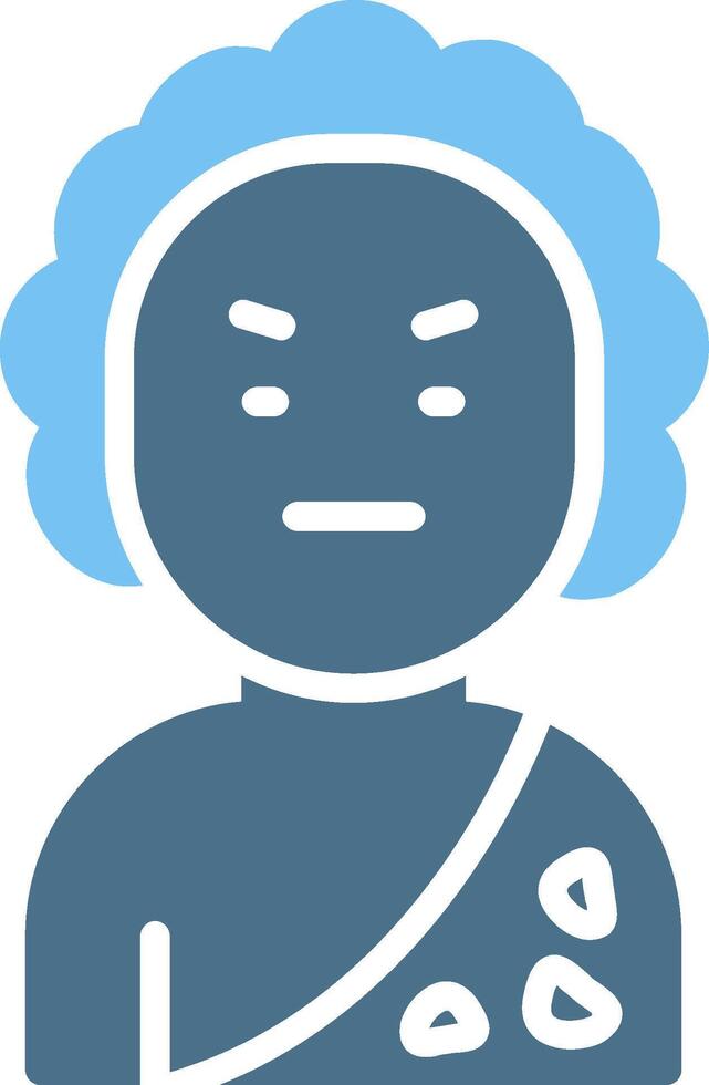 Primitive Glyph Two Color Icon Design vector