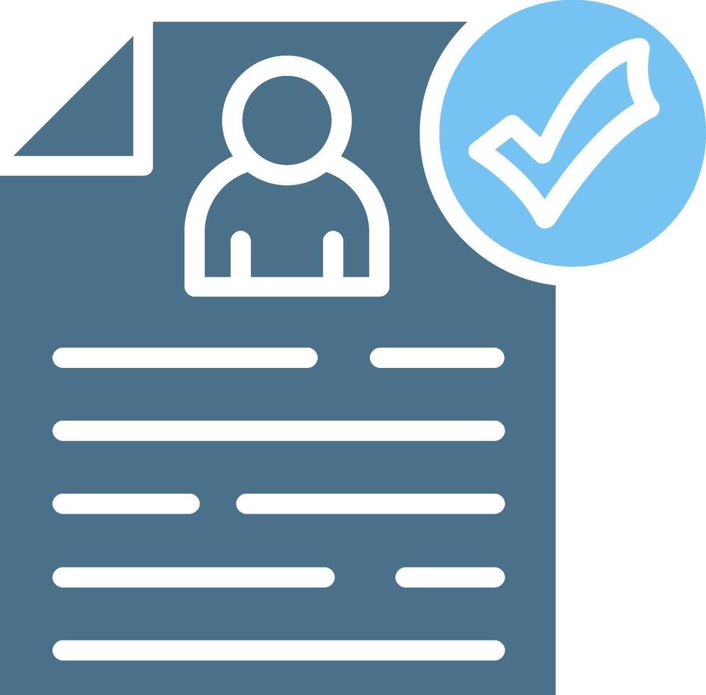 Resume Glyph Two Color Icon Design vector