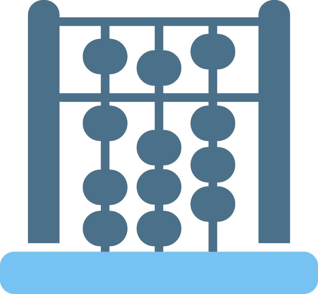 Abacus Glyph Two Color Icon Design vector