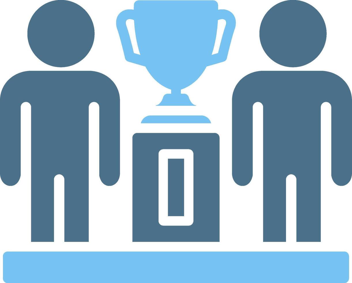Winner Glyph Two Color Icon Design vector