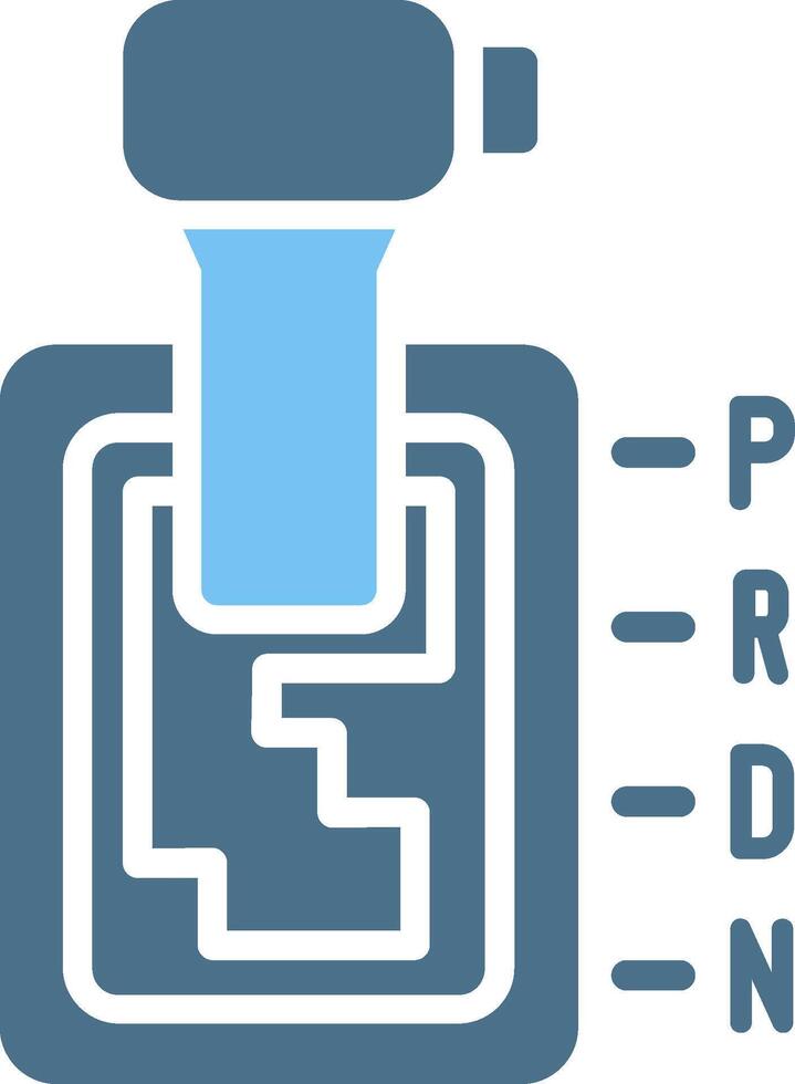 Automatic Transmission Glyph Two Color Icon Design vector