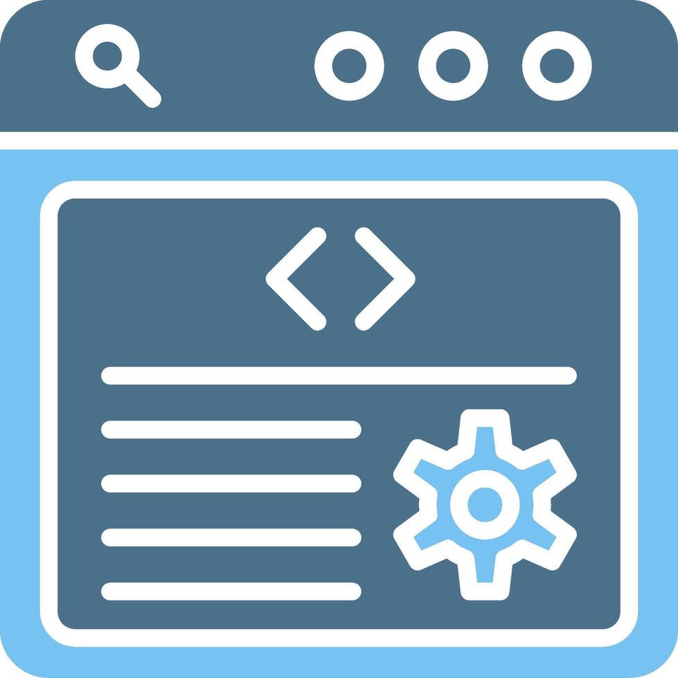 Backend Glyph Two Color Icon Design vector