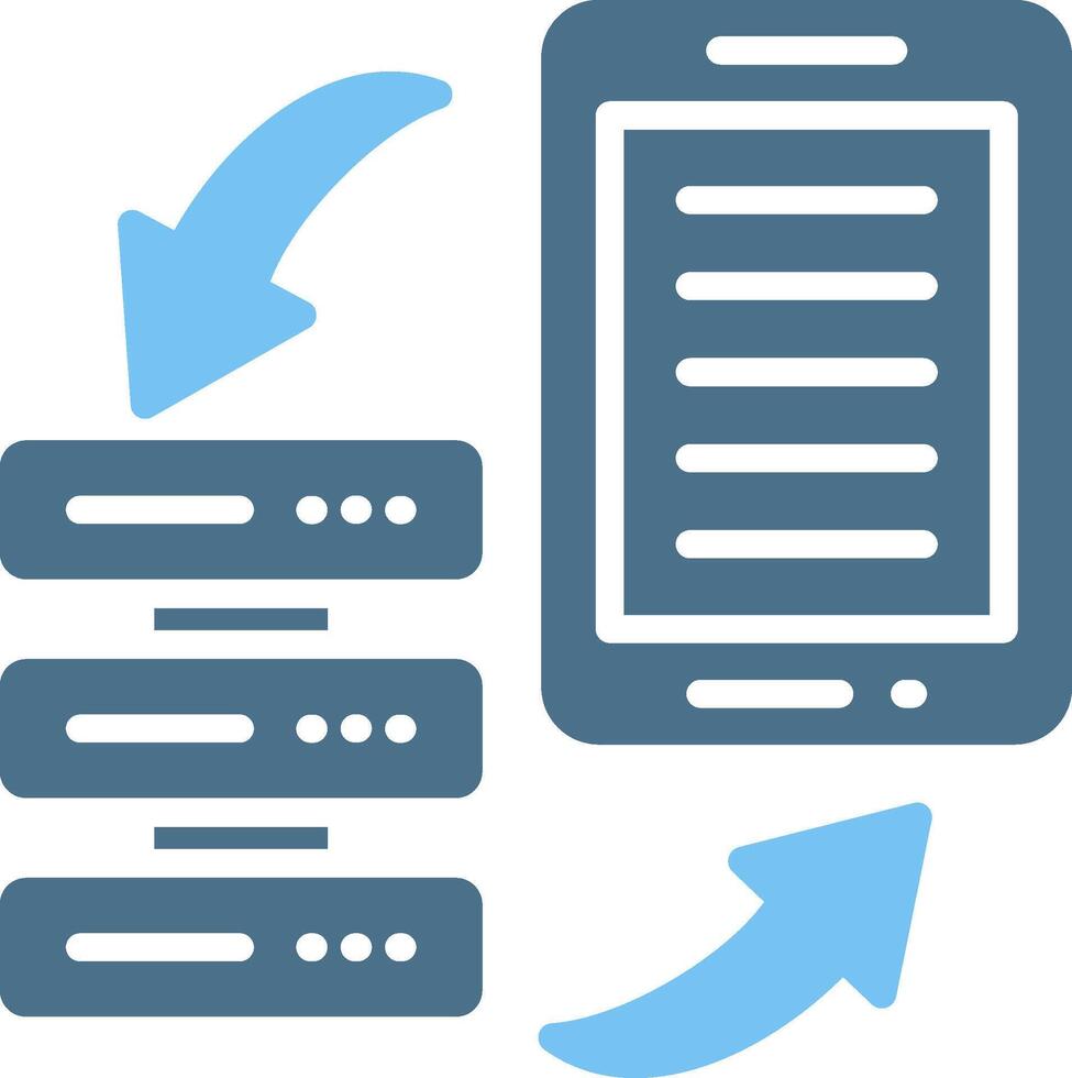 Data Storage Glyph Two Color Icon Design vector