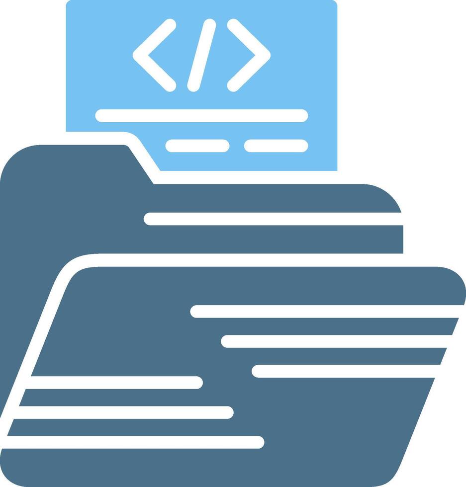 Coding Glyph Two Color Icon Design vector