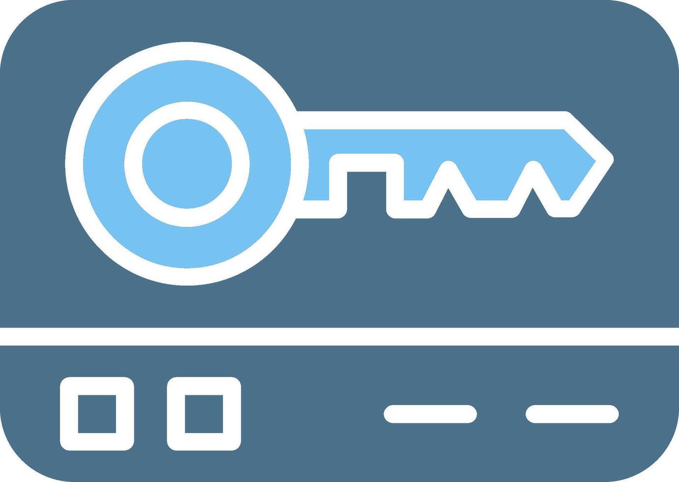Key Card Glyph Two Color Icon Design vector