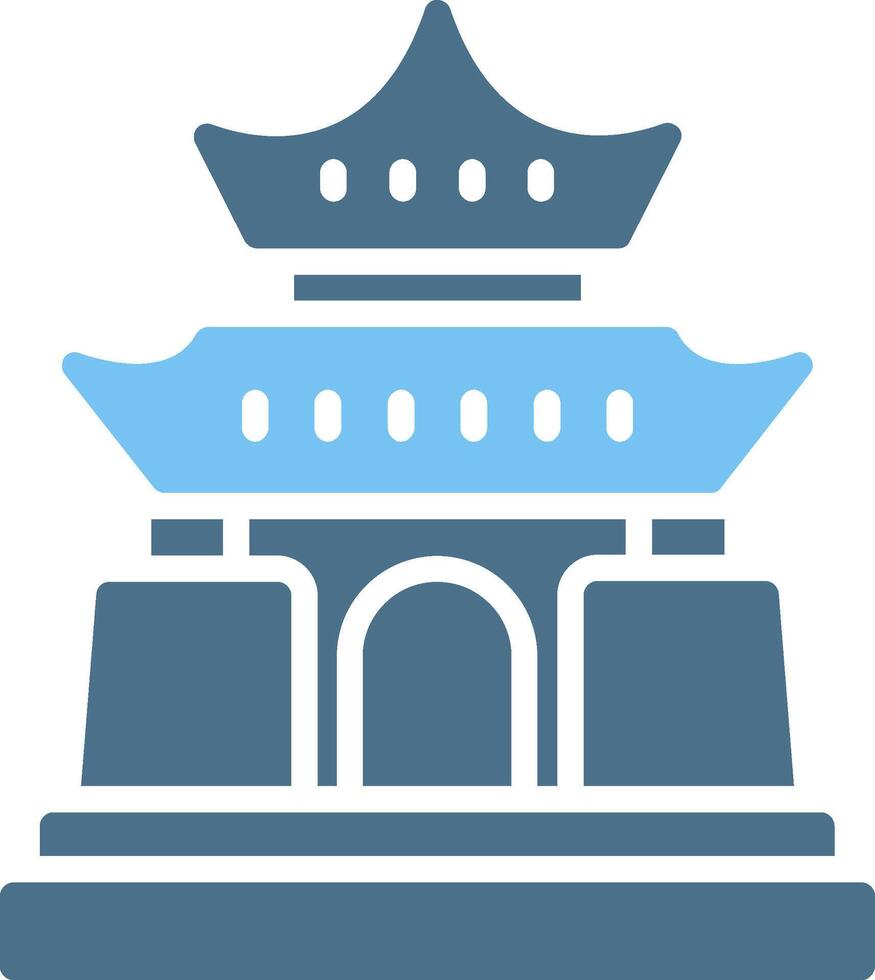 Chiang Kai Shek Glyph Two Color Icon Design vector