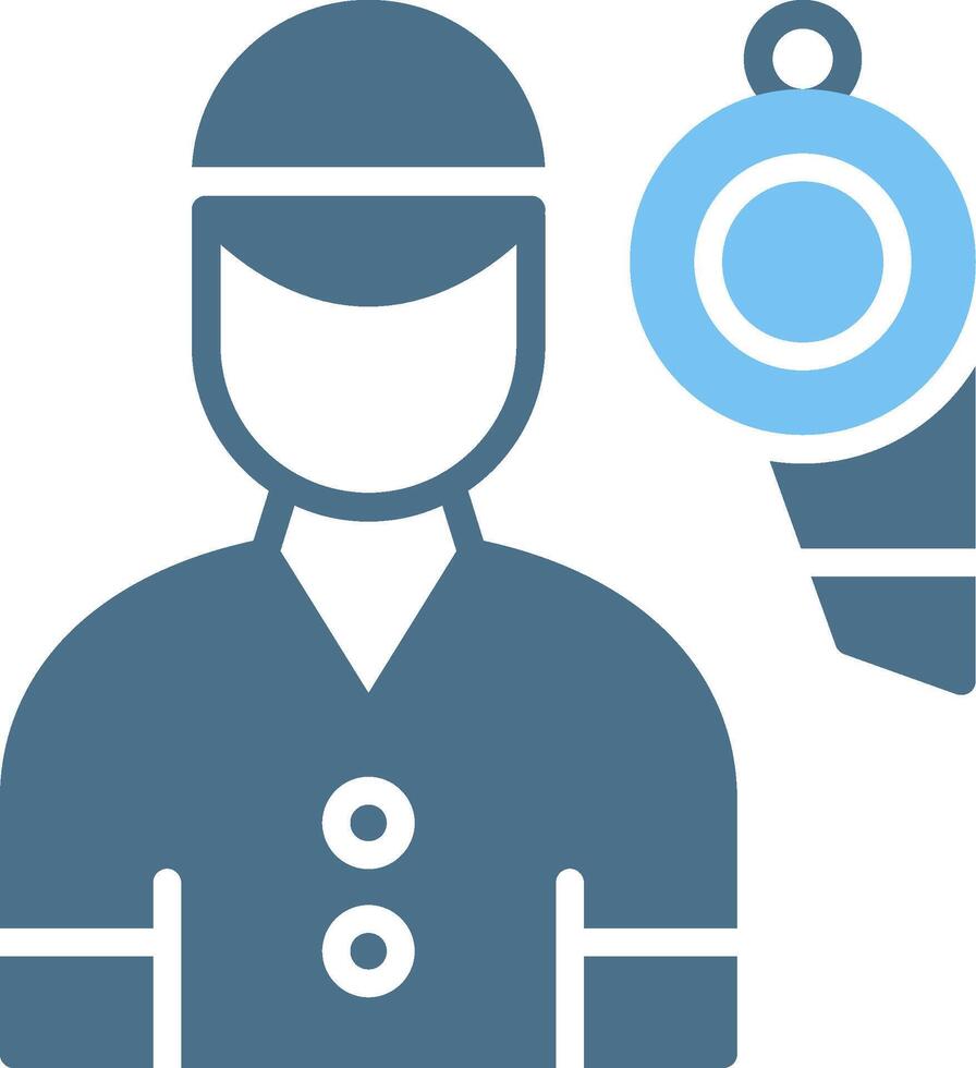 Coach Glyph Two Color Icon Design vector