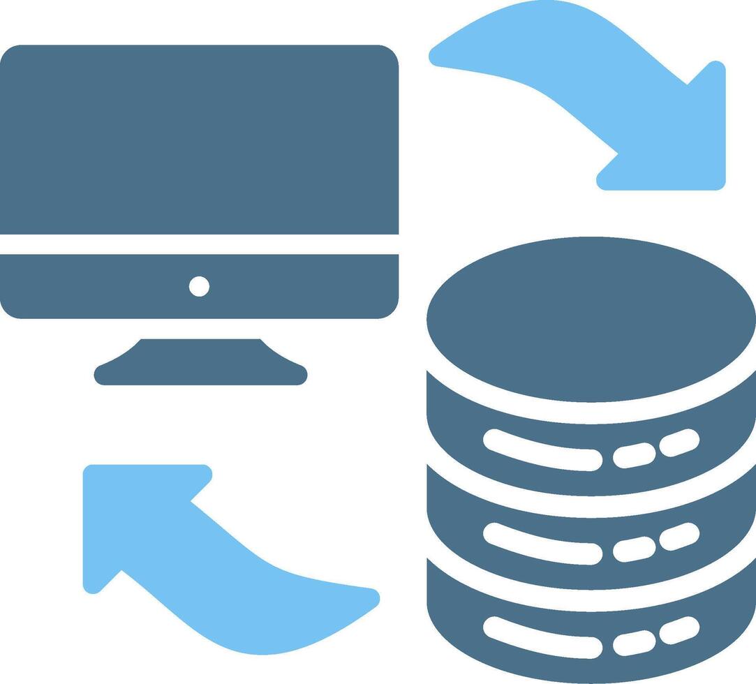 Data Sharing Glyph Two Color Icon Design vector