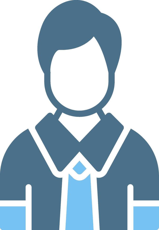 Man Glyph Two Color Icon Design vector