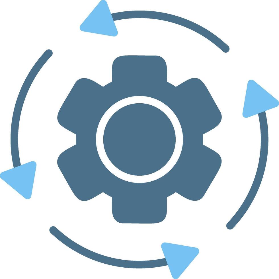 Process Glyph Two Color Icon Design vector