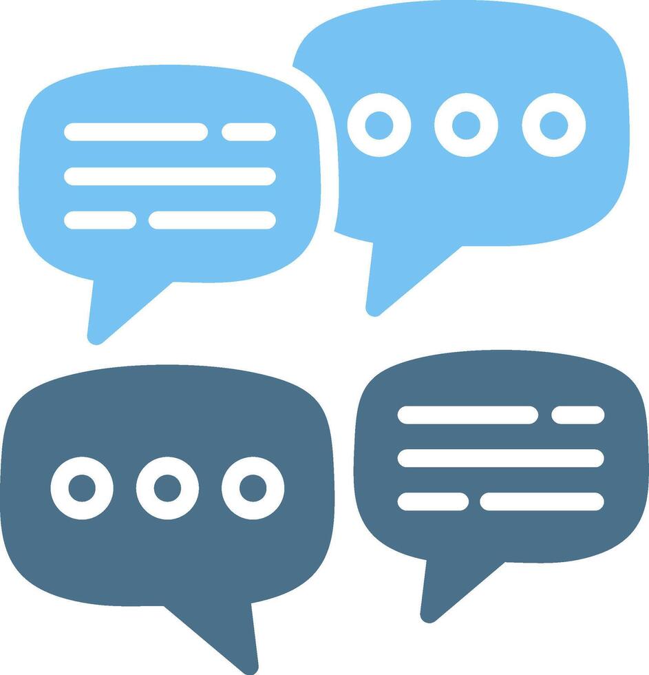 Talking Glyph Two Color Icon Design vector
