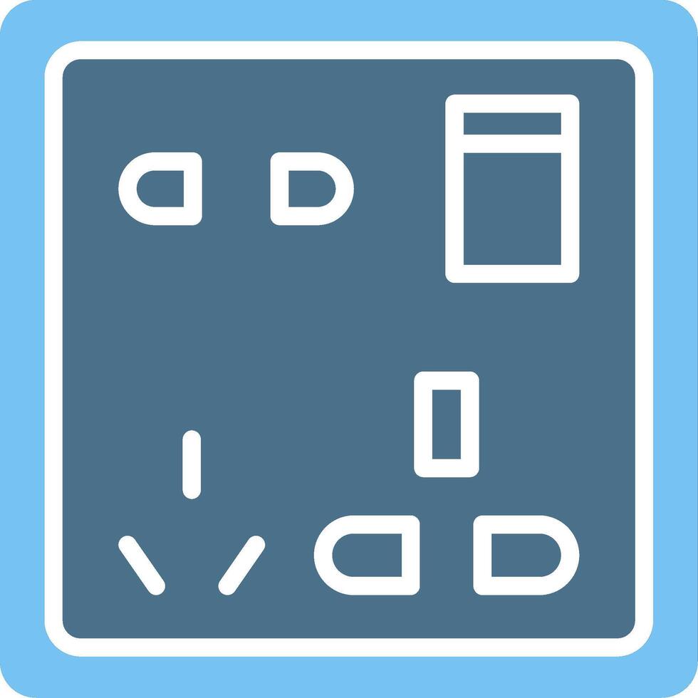 Socket Glyph Two Color Icon Design vector