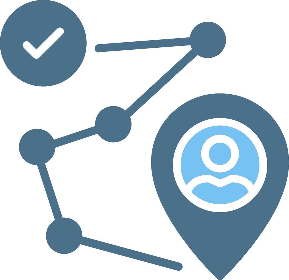 Customer Journey Glyph Two Color Icon Design vector