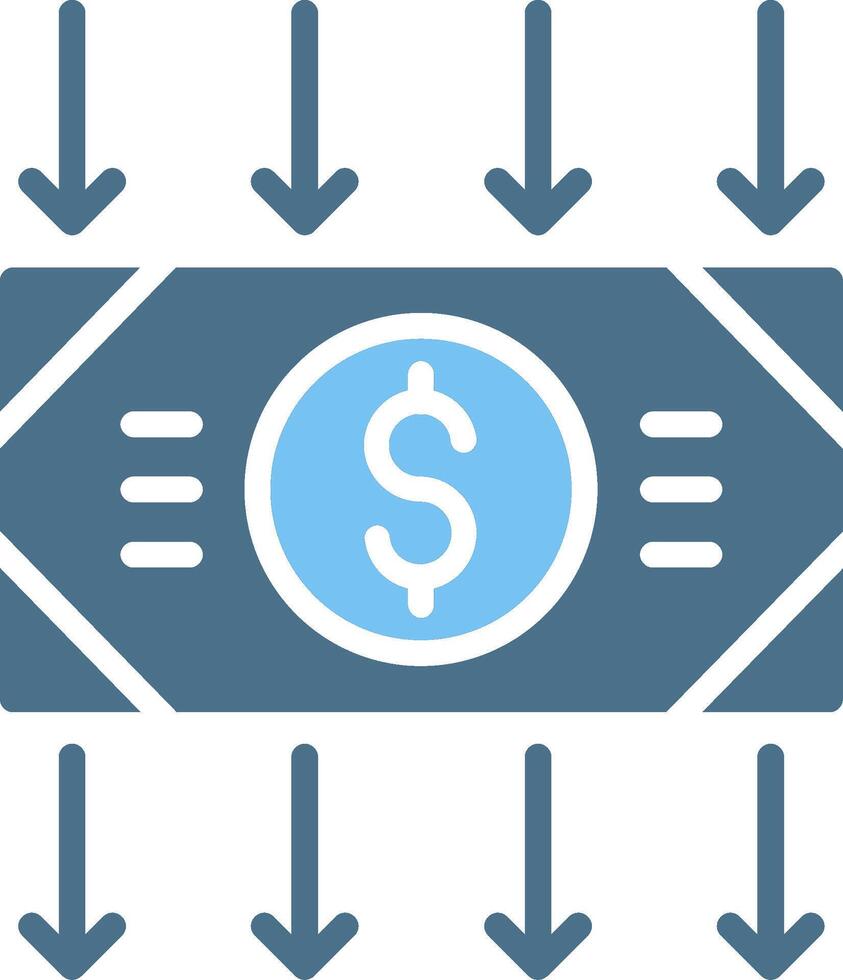 Money Glyph Two Color Icon Design vector