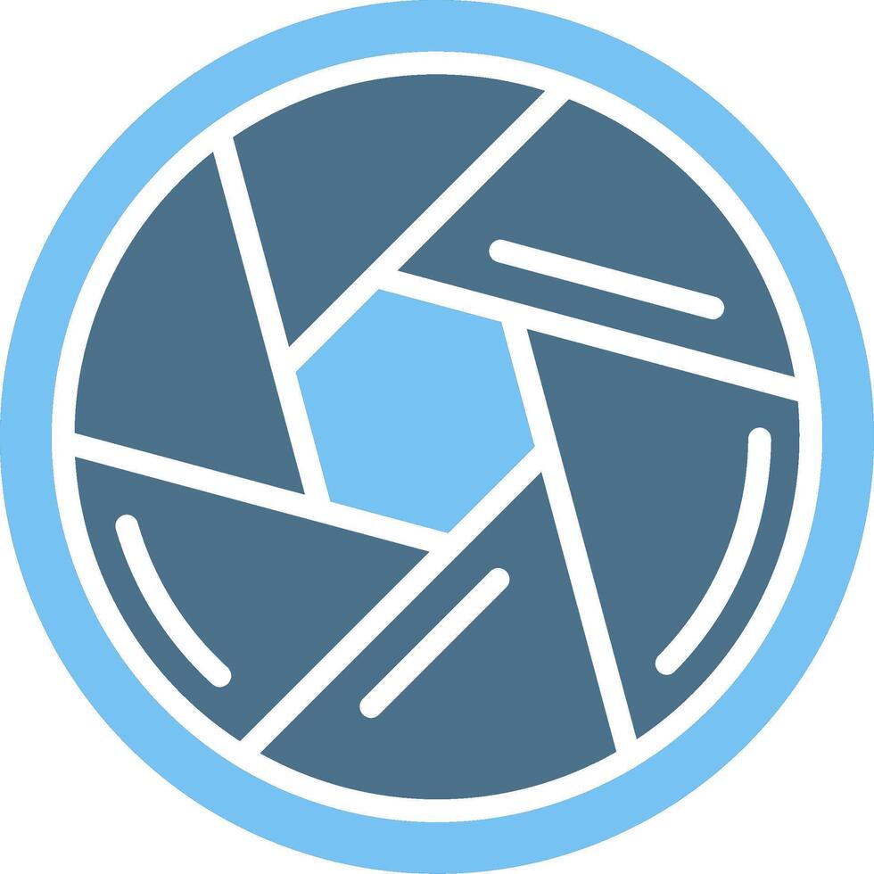 Shutter Glyph Two Color Icon Design vector