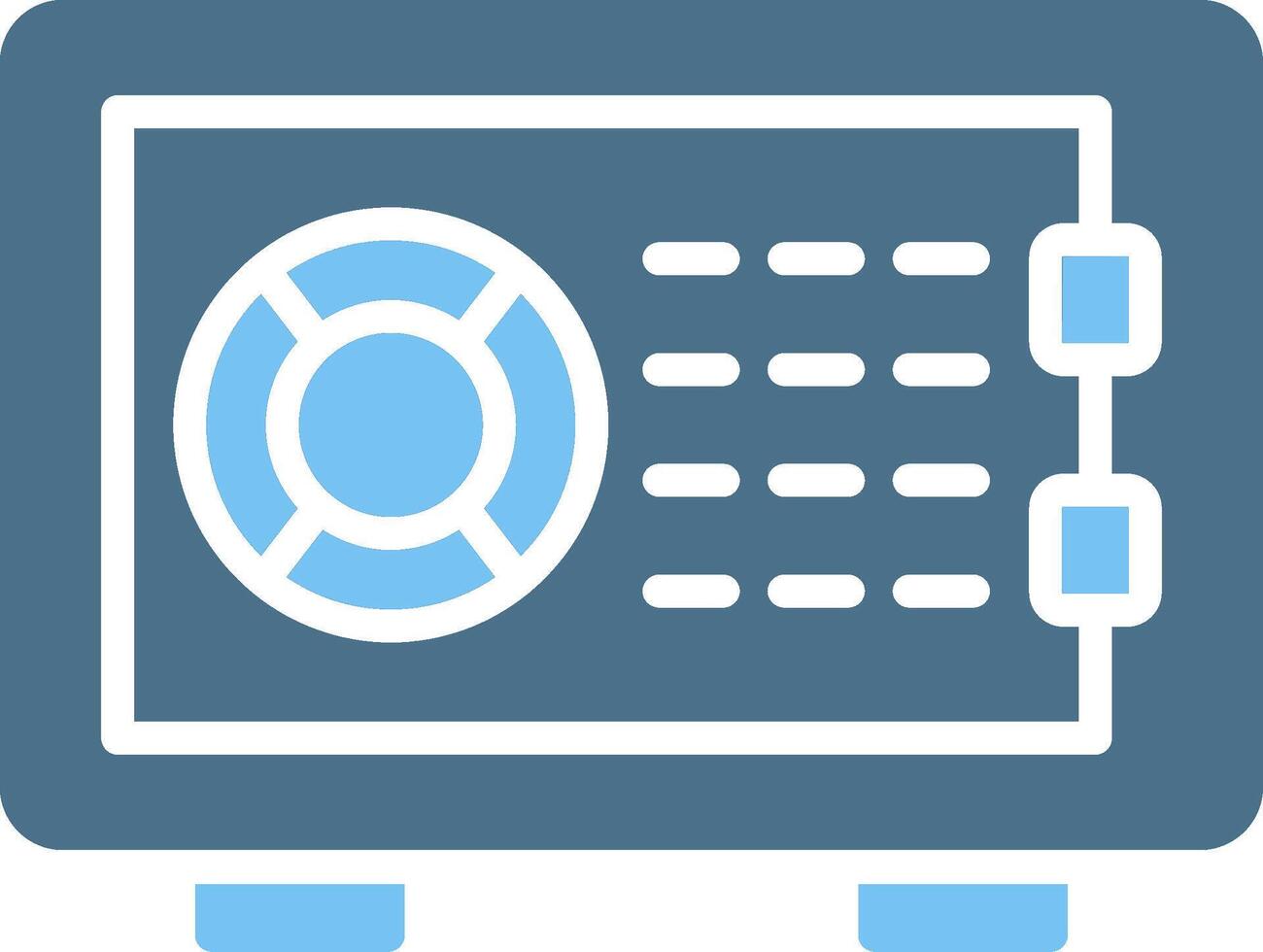 Safe Box Glyph Two Color Icon Design vector