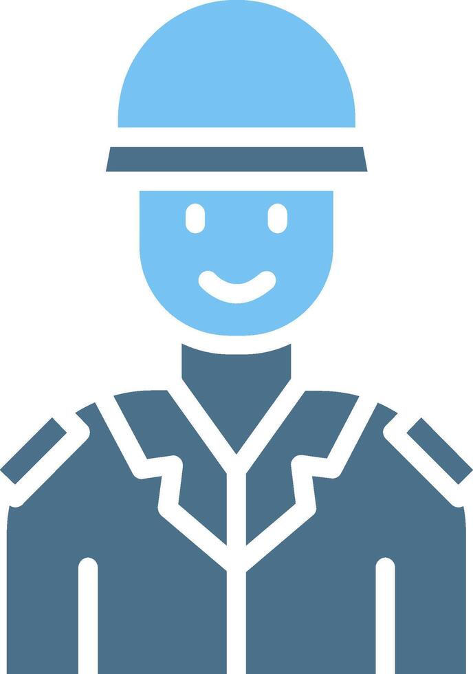 Soldier Glyph Two Color Icon Design vector