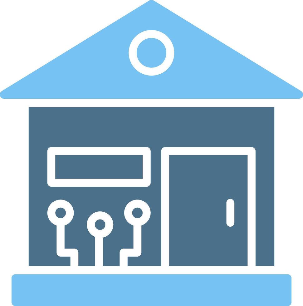 Smart Home Glyph Two Color Icon Design vector