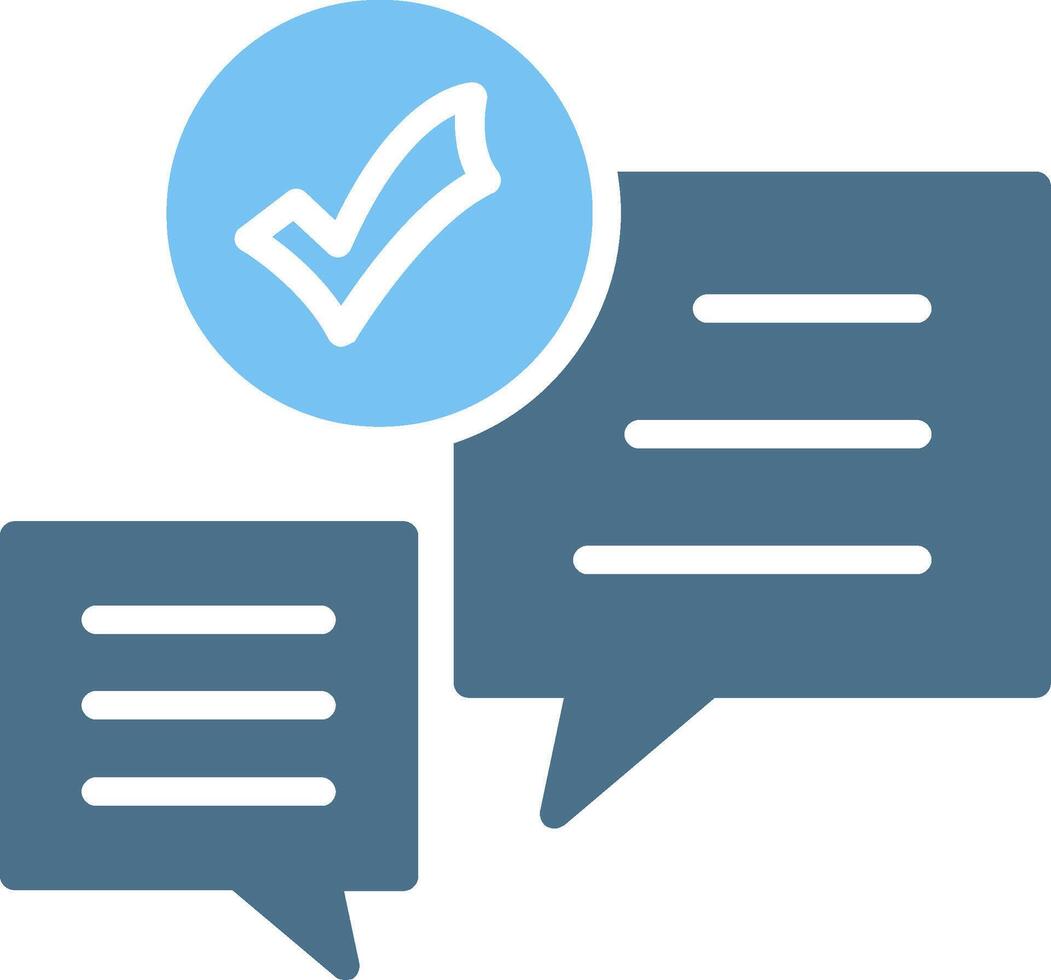 Chat Glyph Two Color Icon Design vector