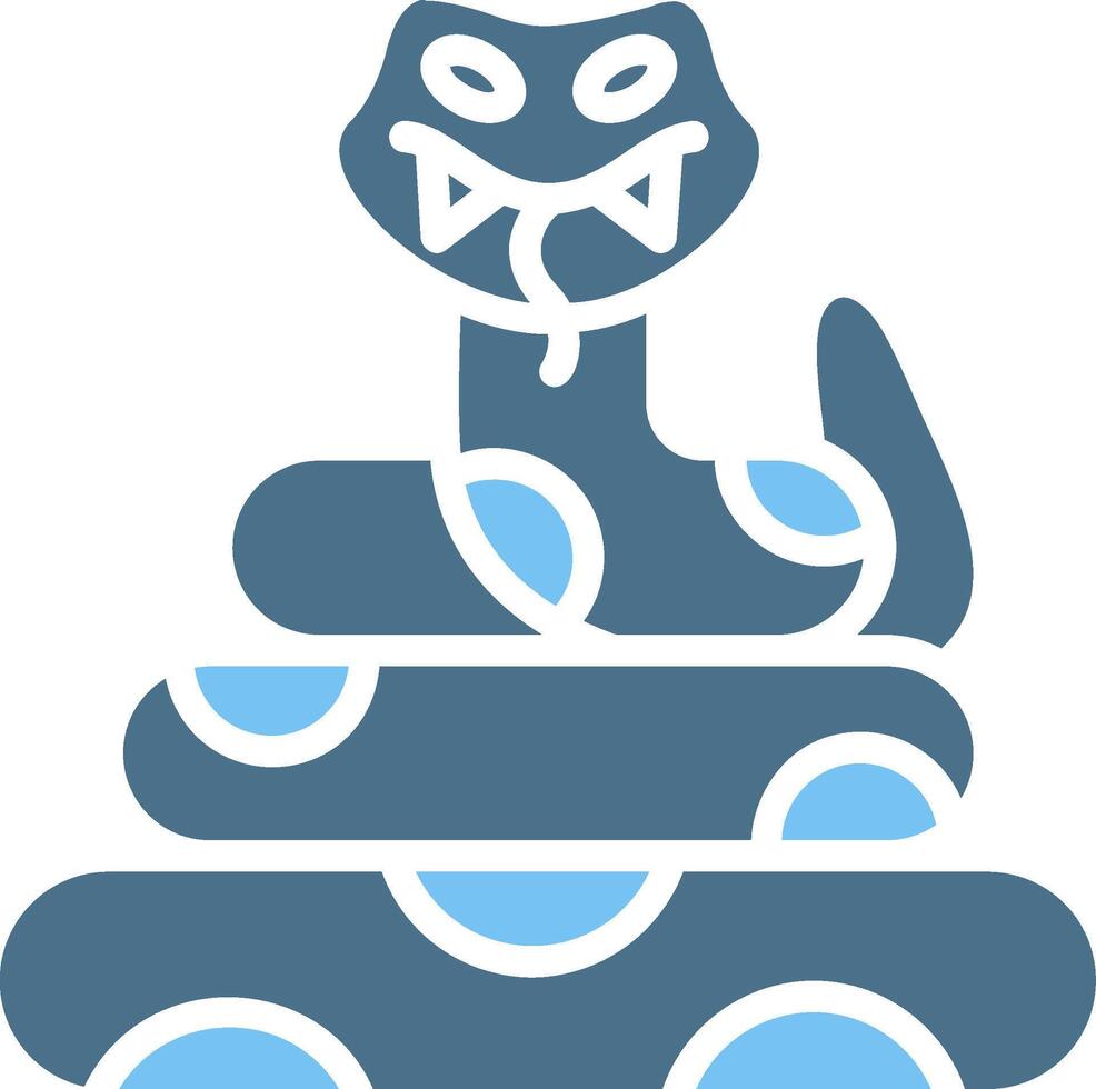 Anaconda Glyph Two Color Icon Design vector