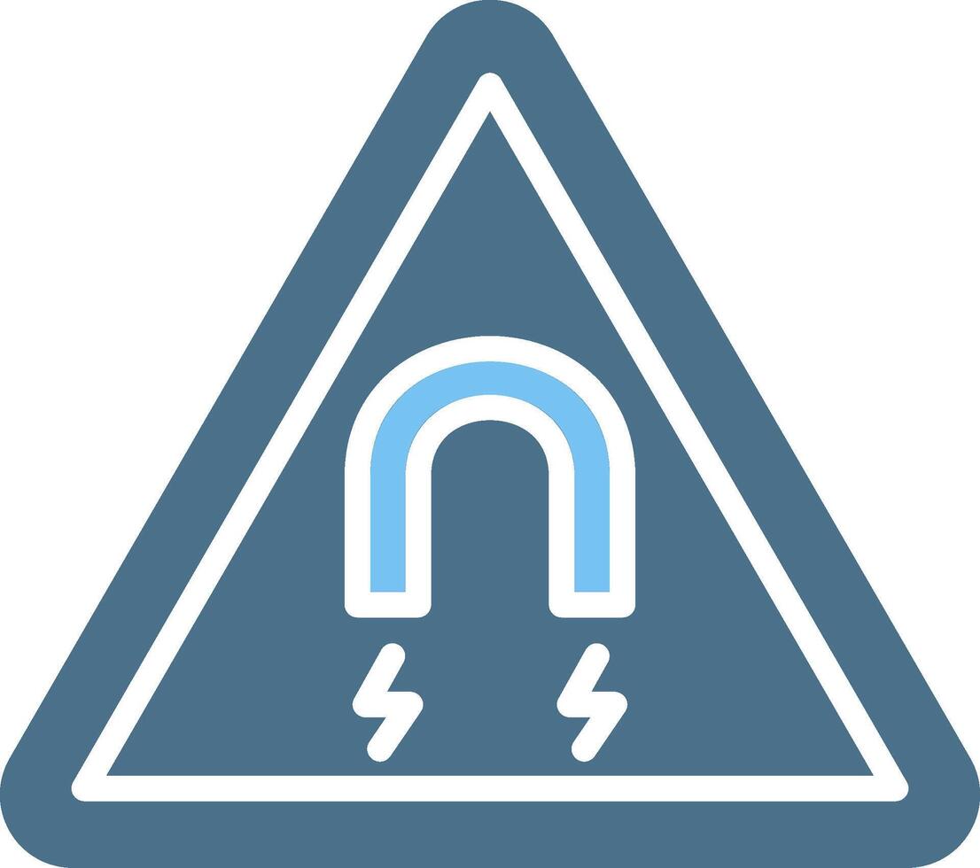 Magnetic Glyph Two Color Icon Design vector