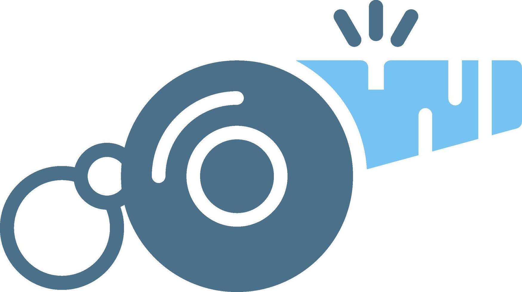 Whistle Glyph Two Color Icon Design vector