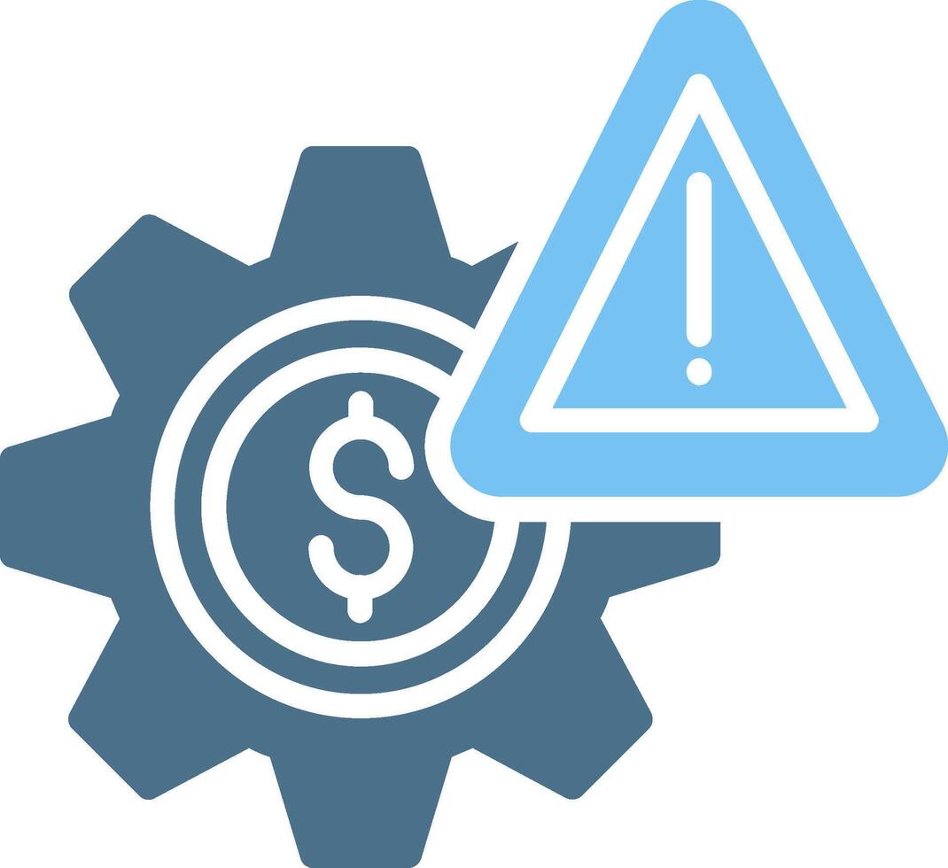 Risk Management Glyph Two Color Icon Design vector