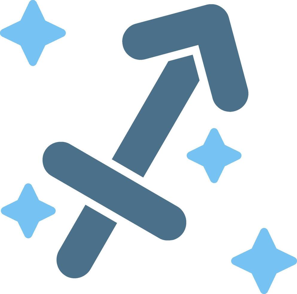 Sagittarius Glyph Two Color Icon Design vector