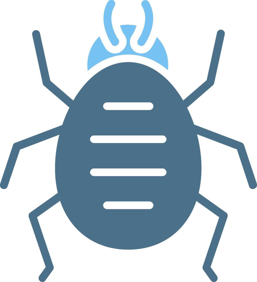 Mite Glyph Two Color Icon Design vector