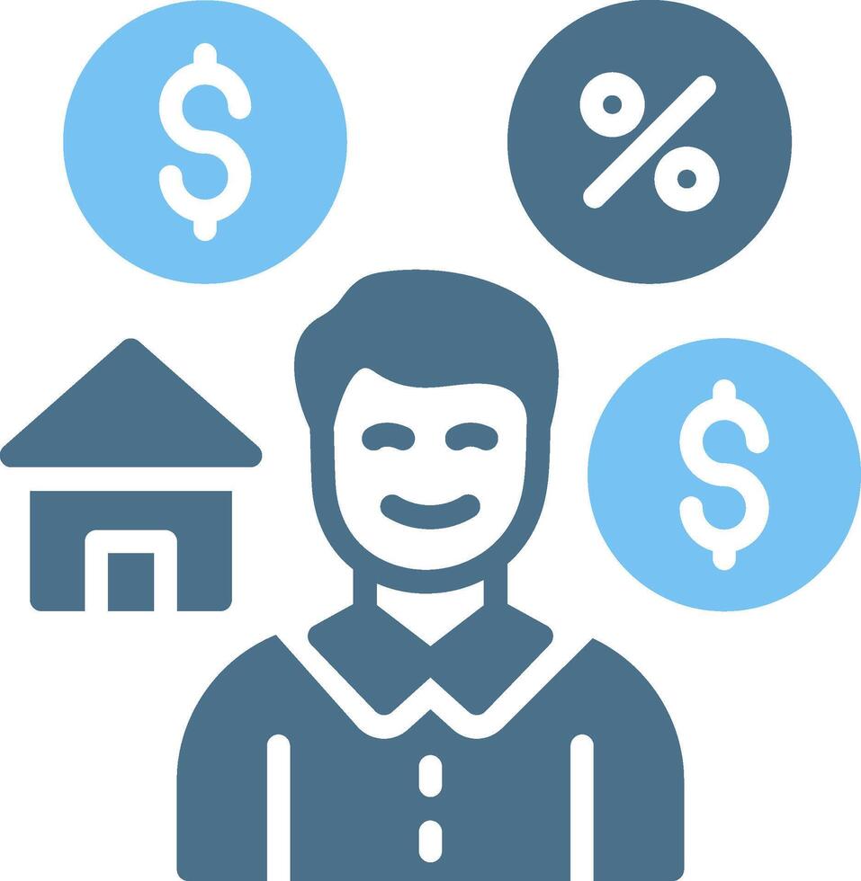 Payer Glyph Two Color Icon Design vector
