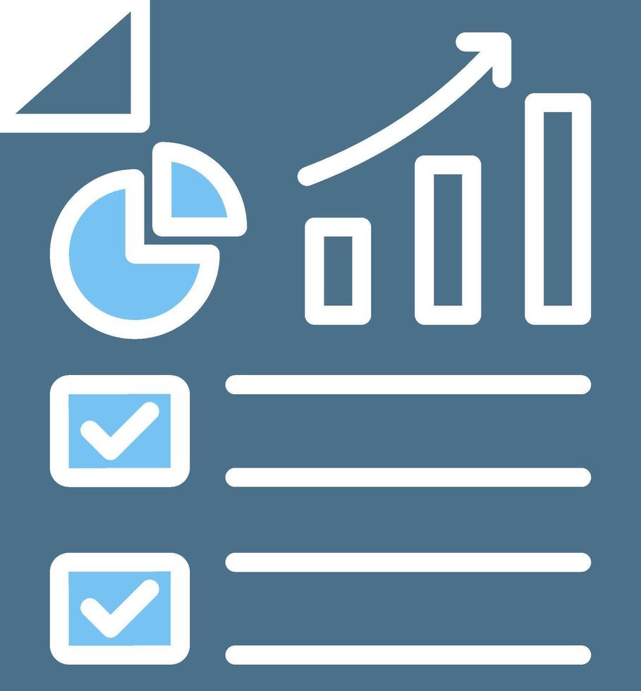 Report Glyph Two Color Icon Design vector