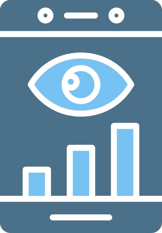 Vision Glyph Two Color Icon Design vector